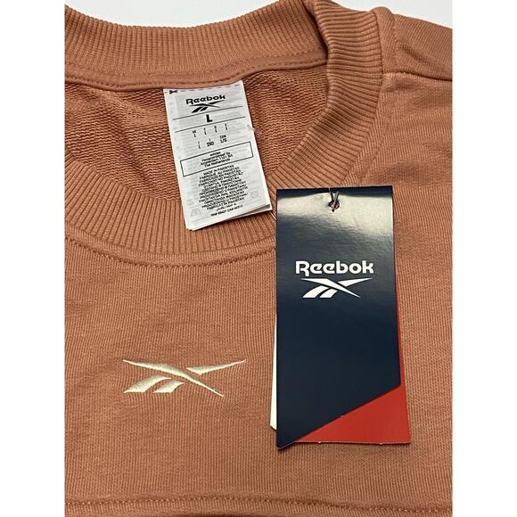 REEBOK Myt Crew Neck Sweatshirt In Canyon Coral Mens Size Large NWT - Picture 2 of 6